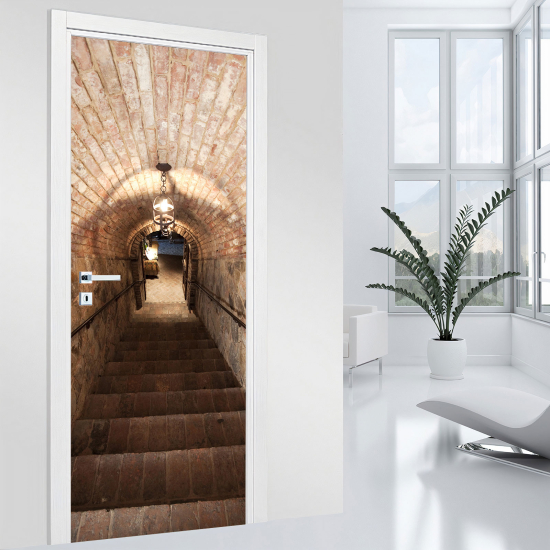 Vinilo Adhesivo para puerta - Pasillo Arcos