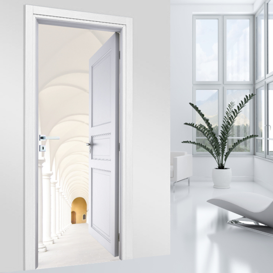 Vinilo Adhesivo para puerta - Pasillo Arcos