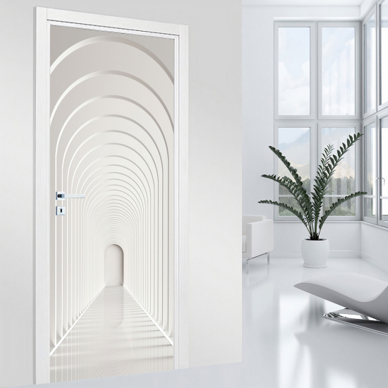 Vinilo Adhesivo para puerta - Pasillo Arqueado