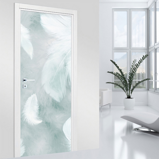 Vinilo Adhesivo para puerta - Plumas