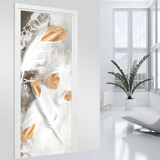 Vinilo Adhesivo para puerta - Plumas