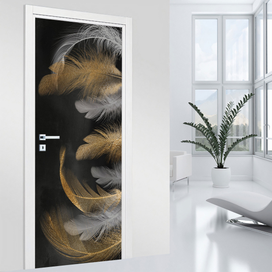 Vinilo Adhesivo para puerta - Plumas