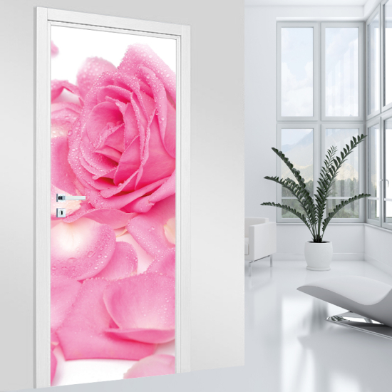 Vinilo Adhesivo para puerta - Rosa Zoom