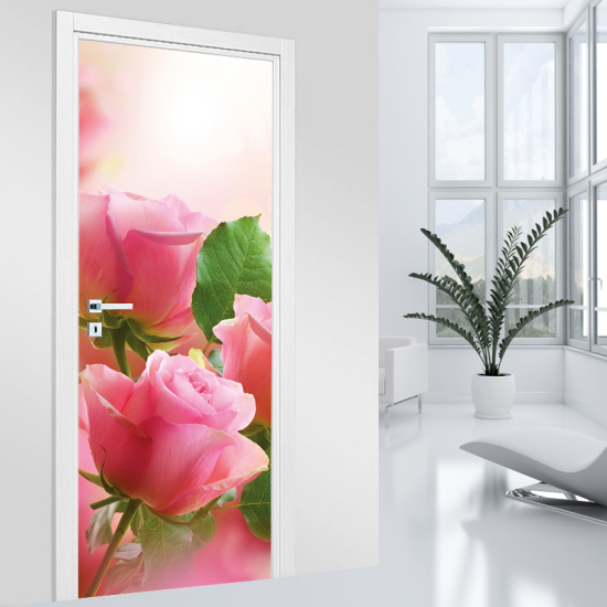Vinilo Adhesivo para puerta - Rosas