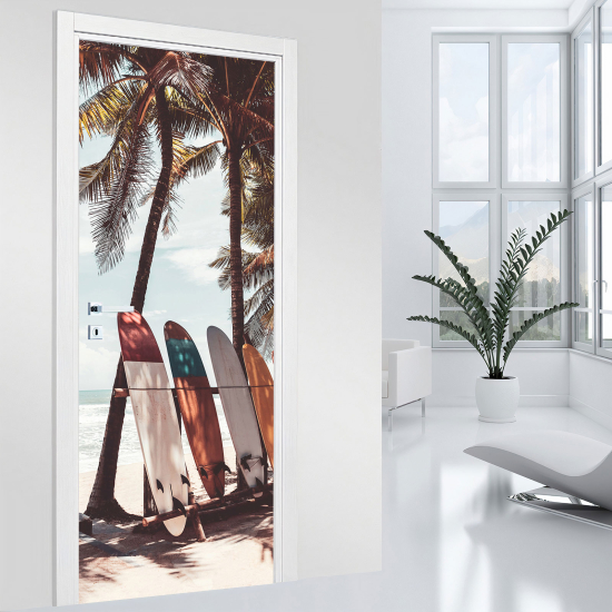 Vinilo Adhesivo para puerta - Tablas de surf