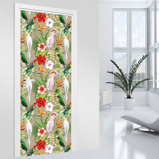 Vinilo Adhesivo para puerta - Tropical