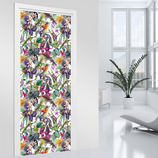 Vinilo Adhesivo para puerta - Tropical