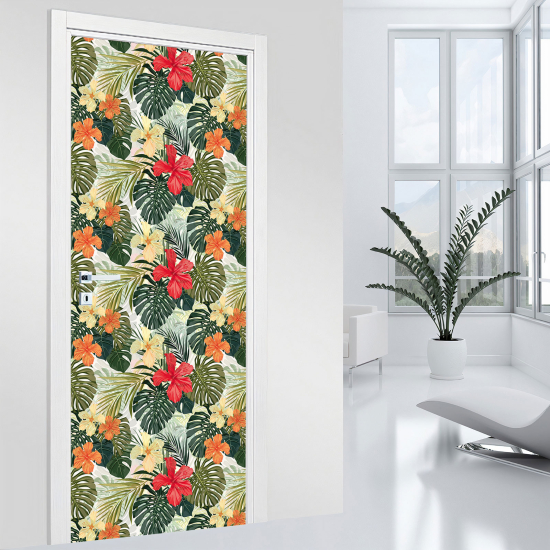 Vinilo Adhesivo para puerta - Tropical