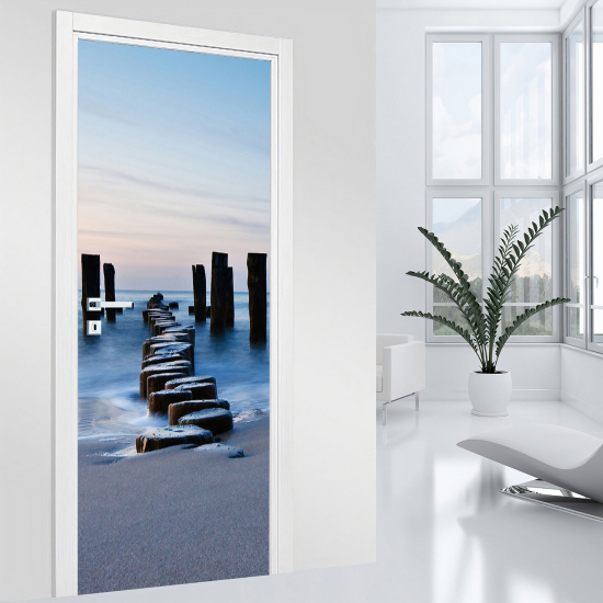 Vinilo Adhesivo para puerta - Vista al mar