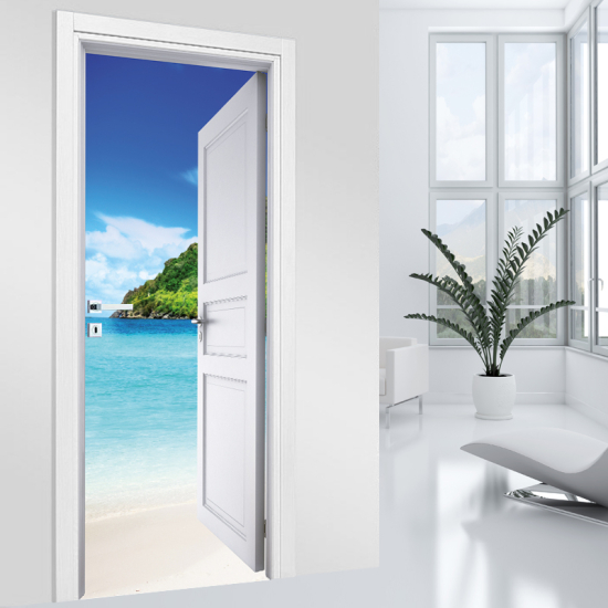 Vinilo Adhesivo para puerta - Vista al Mar