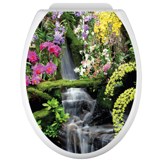 Vinilo Adhesivo para tapa WC - Cascadas de la naturaleza