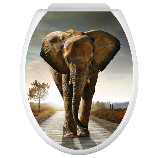 Vinilo Adhesivo para tapa WC - Elefante