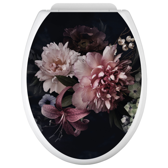 Vinilo Adhesivo para tapa WC - Flores