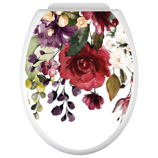 Vinilo Adhesivo para tapa WC - Flores