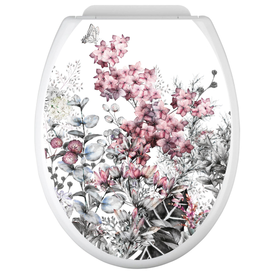 Vinilo Adhesivo para tapa WC - Flores
