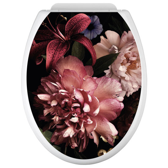 Vinilo Adhesivo para tapa WC - Flores