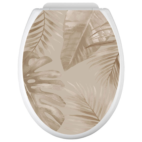 Vinilo Adhesivo para tapa WC - Hojas Tropicales
