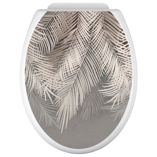 Vinilo Adhesivo para tapa WC - Hojas tropicales