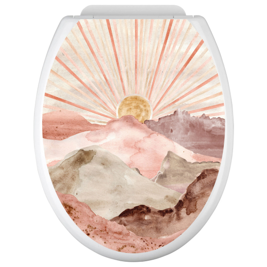 Vinilo Adhesivo para tapa WC - Paisaje Boho