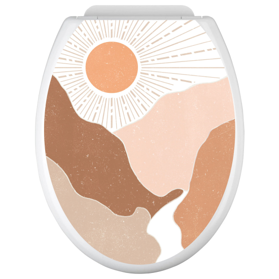 Vinilo Adhesivo para tapa WC - Paisaje Boho