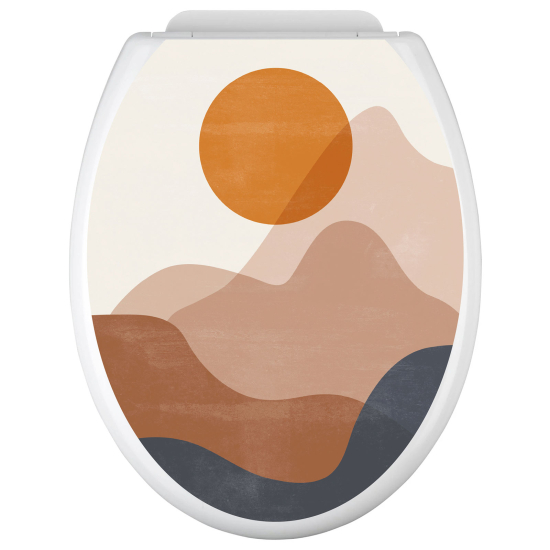 Vinilo Adhesivo para tapa WC - Paisaje Boho