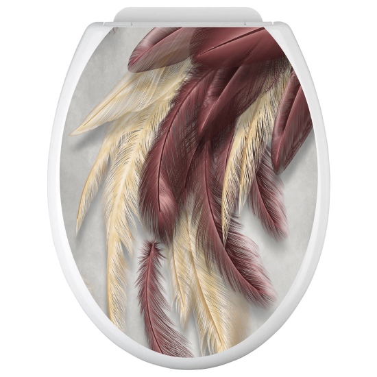 Vinilo Adhesivo para tapa WC - Plumas