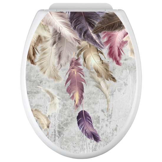 Vinilo Adhesivo para tapa WC - Plumas