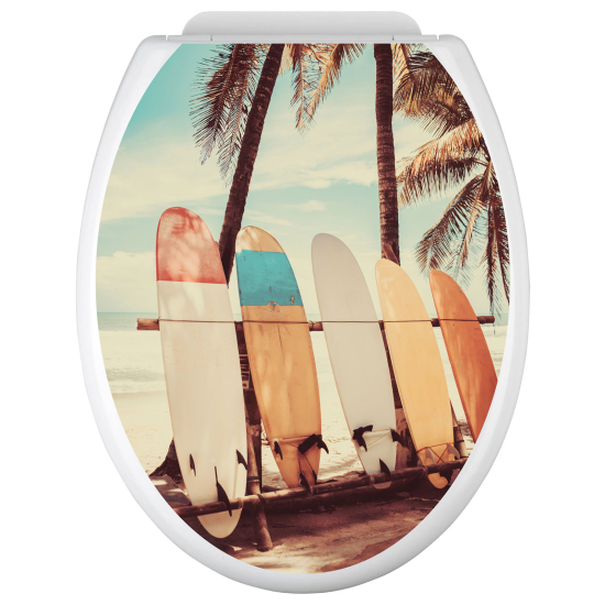 Vinilo Adhesivo para tapa WC - Tablas de Surf