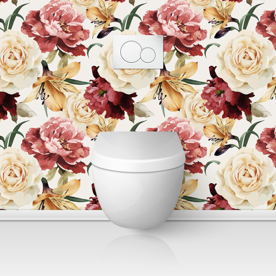 Vinilo Adhesivo para WC - Flores
