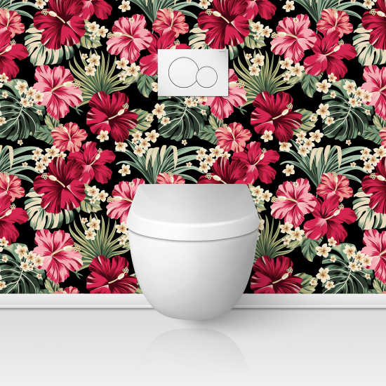 Vinilo Adhesivo para WC - Flores
