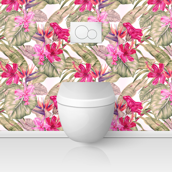 Vinilo Adhesivo para WC - Flores