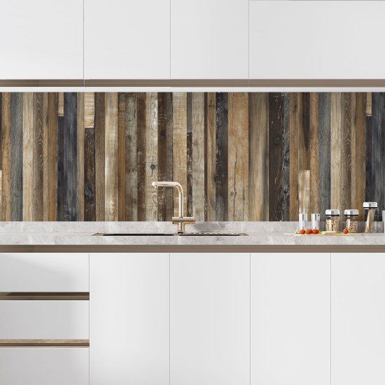 Vinilo Adhesivo Salpicadero Cocina - Efecto madera