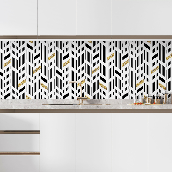 Vinilo Adhesivo Salpicadero Cocina - Motivo Chevron