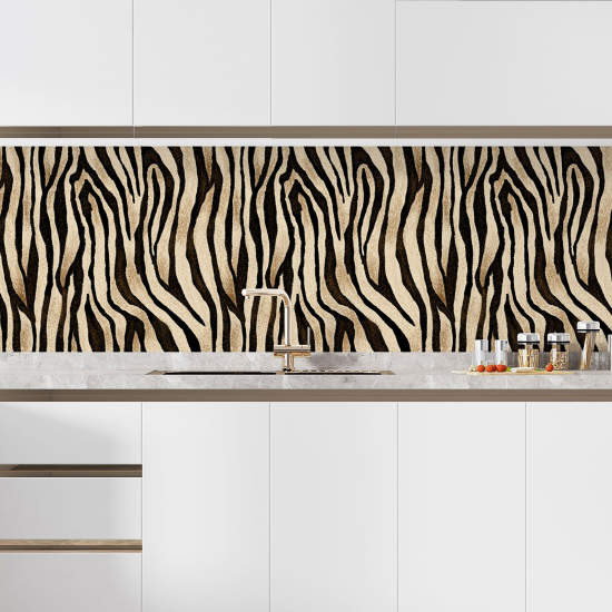Vinilo Adhesivo Salpicadero Cocina - Motivo Leopardo