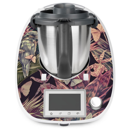 Vinilo Adhesivo Thermomix - TM5 - Flores Pájaro