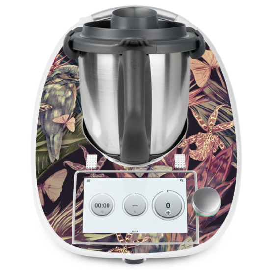 Vinilo Adhesivo Thermomix - TM6 - Flores Pájaro