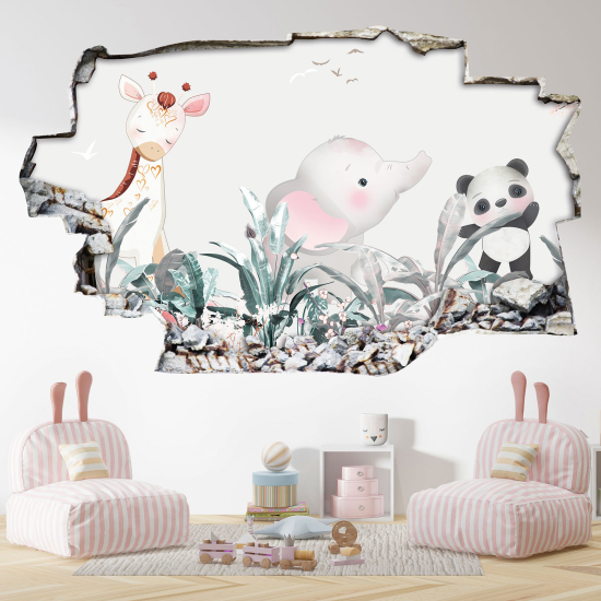 Vinilo Adhesivo trampantojo 3D - Animales