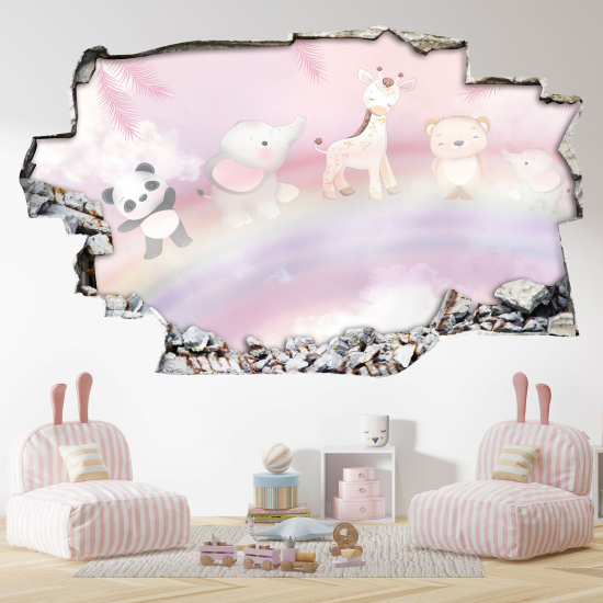 Vinilo Adhesivo trampantojo 3D - Animales Bebés