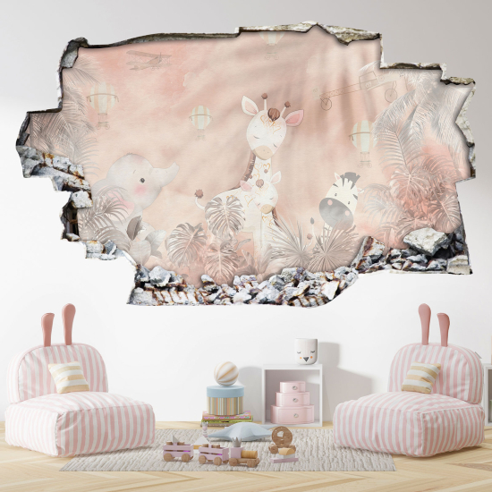 Vinilo Adhesivo trampantojo 3D - Animales Bebés