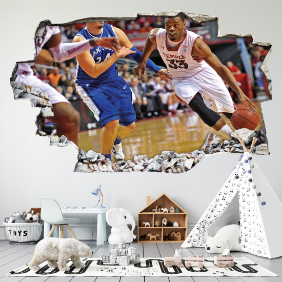 Vinilo Adhesivo trampantojo 3D - Baloncesto