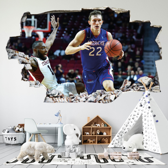 Vinilo Adhesivo trampantojo 3D - Baloncesto