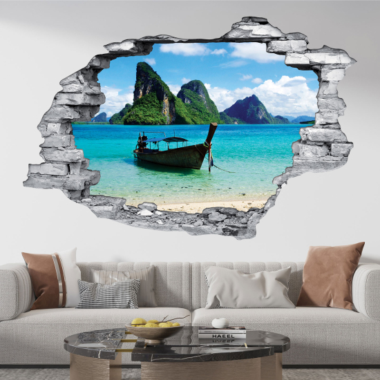 Vinilo Adhesivo trampantojo 3D - Barco Tailandia