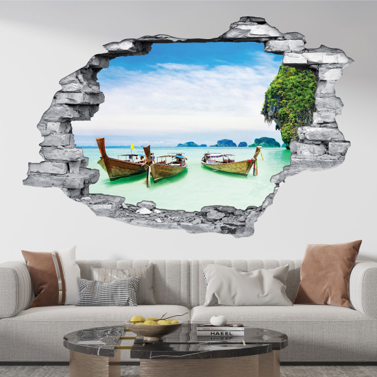 Vinilo Adhesivo trampantojo 3D - Barcos Tailandia