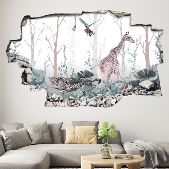 Vinilo Adhesivo trampantojo 3D - Bosque Animales