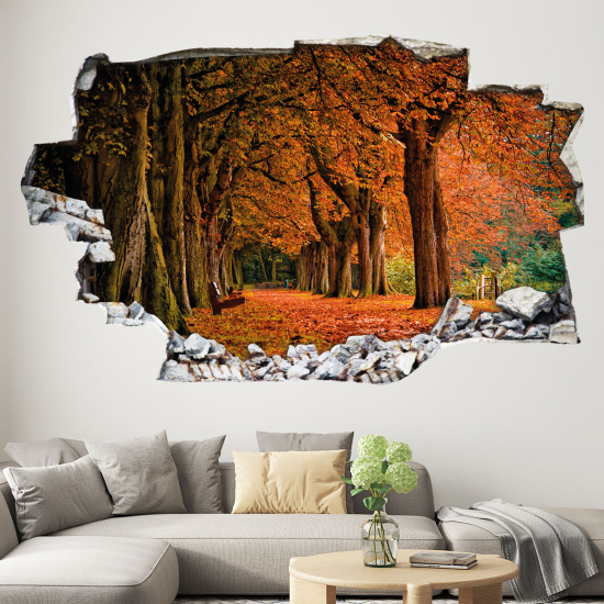 Vinilo Adhesivo trampantojo 3D - Bosque de Otoño