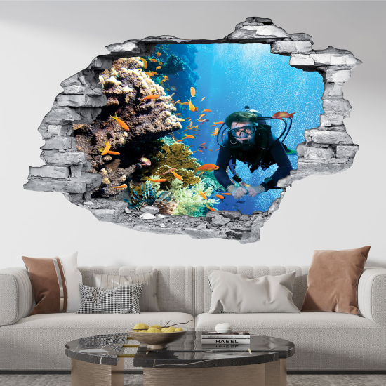 Vinilo Adhesivo trampantojo 3D - Buzo