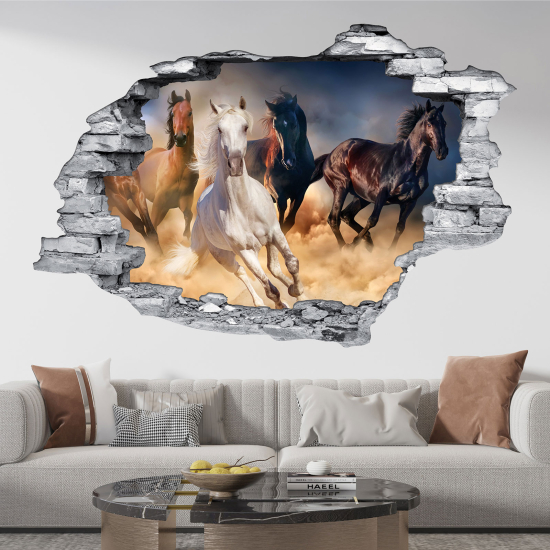 Vinilo Adhesivo trampantojo 3D - Caballos
