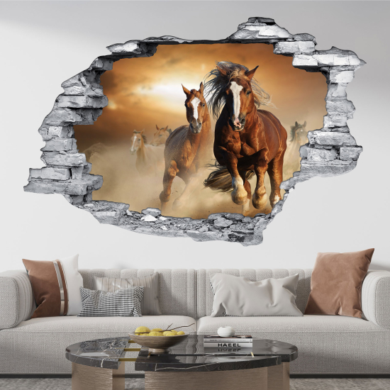 Vinilo Adhesivo trampantojo 3D - Caballos