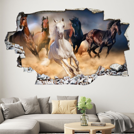 Vinilo Adhesivo trampantojo 3D - Caballos