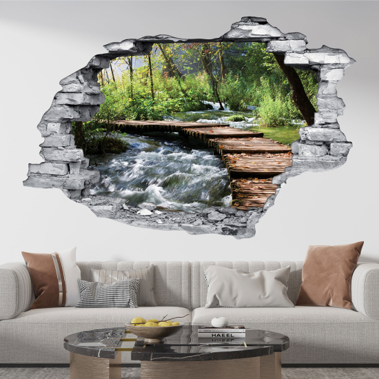 Vinilo Adhesivo trampantojo 3D - Camino Bosque